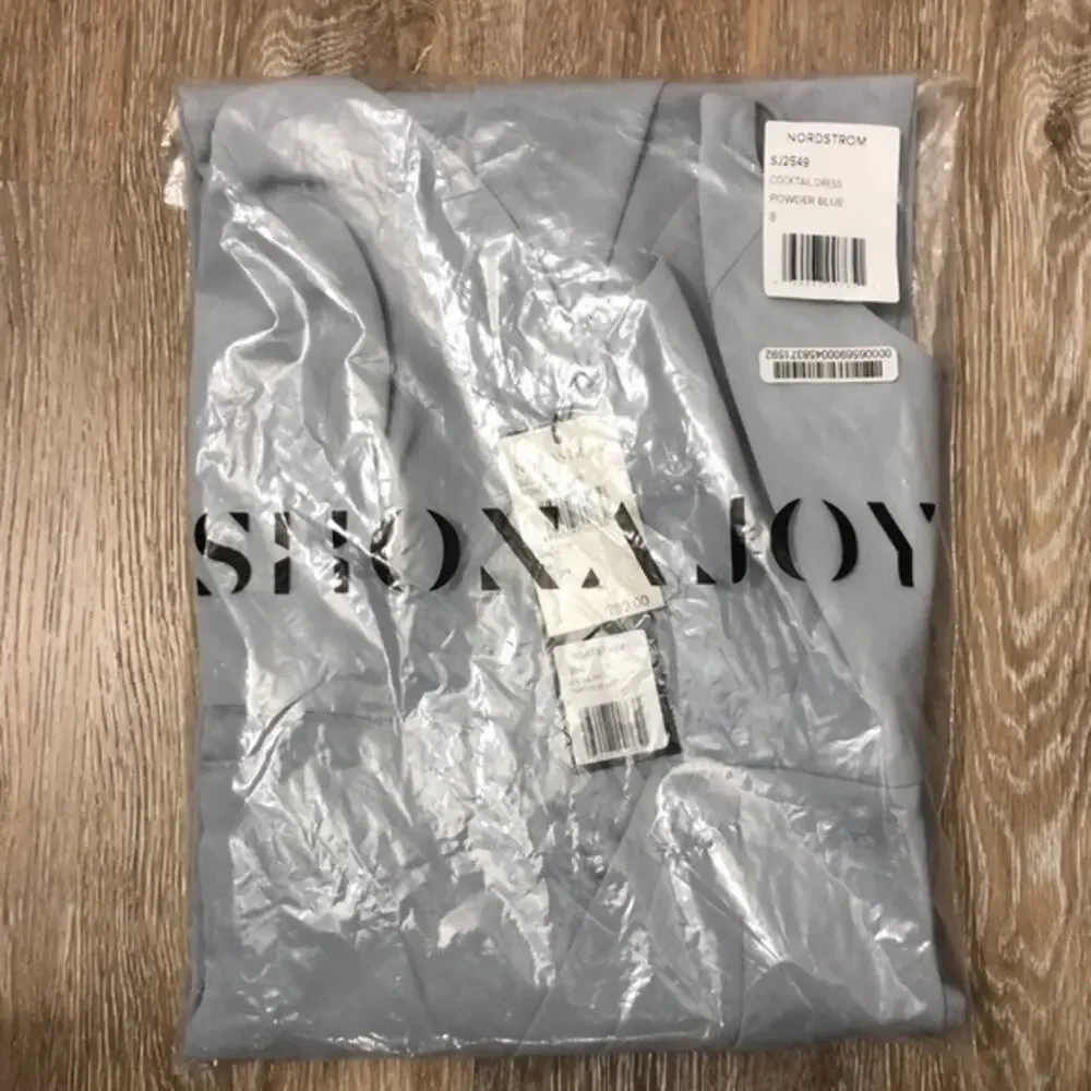 Shona Joy Core Cocktail Dress Powder Blue Size 8